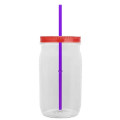Garyline® Tritan® Mason Jar with Lid and Straw - 27 oz.