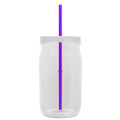 Garyline® Tritan® Mason Jar with Lid and Straw - 27 oz.