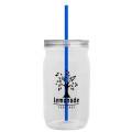 Garyline® Tritan® Mason Jar with Lid and Straw - 27 oz.