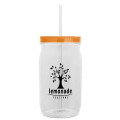 Garyline® Tritan® Mason Jar with Lid and Straw - 27 oz.