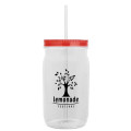Garyline® Tritan® Mason Jar with Lid and Straw - 27 oz.