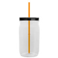 Garyline® Tritan® Mason Jar with Lid and Straw - 27 oz.
