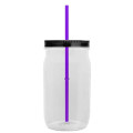 Garyline® Tritan® Mason Jar with Lid and Straw - 27 oz.
