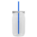 Garyline® Tritan® Mason Jar with Lid and Straw - 27 oz.