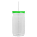 Garyline® Tritan® Mason Jar with Lid and Straw - 27 oz.