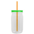 Garyline® Tritan® Mason Jar with Lid and Straw - 27 oz.