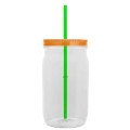 Garyline® Tritan® Mason Jar with Lid and Straw - 27 oz.