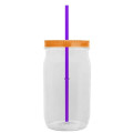 Garyline® Tritan® Mason Jar with Lid and Straw - 27 oz.