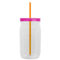 Garyline® Tritan® Mason Jar with Lid and Straw - 27 oz.