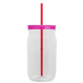 Garyline® Tritan® Mason Jar with Lid and Straw - 27 oz.