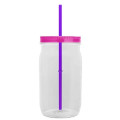 Garyline® Tritan® Mason Jar with Lid and Straw - 27 oz.
