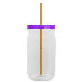 Garyline® Tritan® Mason Jar with Lid and Straw - 27 oz.