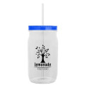 Garyline® Tritan® Mason Jar with Lid and Straw - 27 oz.