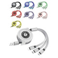 3-in-1 Retractable Cable for iPhone and Samsung