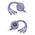 3-in-1 Retractable Cable for iPhone and Samsung