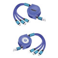 3-in-1 Retractable Cable for iPhone and Samsung
