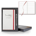 White Laser Medio Lined White Page Journal Gift Set
