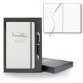 White Laser Medio Lined White Page Journal Gift Set