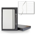 White Laser Medio Lined White Page Journal Gift Set