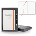 White Laser Medio Lined White Page Journal Gift Set