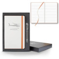 White Laser Medio Lined White Page Journal Gift Set