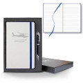 White Laser Medio Lined White Page Journal Gift Set