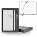 White Laser Medio Lined White Page Journal Gift Set