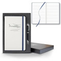 White Laser Medio Lined White Page Journal Gift Set