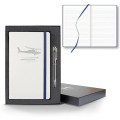 White Laser Medio Lined White Page Journal Gift Set