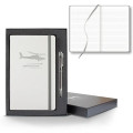 White Laser Medio Lined White Page Journal Gift Set