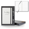 White Laser Medio Lined White Page Journal Gift Set