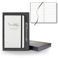 White Laser Medio Lined White Page Journal Gift Set