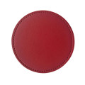 4" PU Leather Coaster Heat Resistant Custom Desk Pad