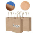 Kraft Gift Bags Handles Retail Shopping Paper Pack