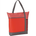 Chrome Non-Woven Zipper Convention Tote