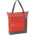 Chrome Non-Woven Zipper Convention Tote