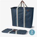 CleverMade® 2-PACK Structured Collapsible Laundry Caddy Bag