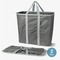 CleverMade® 2-PACK Structured Collapsible Laundry Caddy Bag