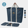 CleverMade® 2-PACK Structured Collapsible Laundry Caddy Bag
