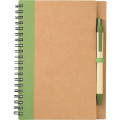 5" x 7" Eco Spiral Notebook with Pen