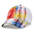 Relaxed Tie Dye Snapback Cap with Trucker Mesh