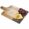 Black Marble and Wood Cutting Board
