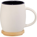 Hearth Ceramic Mug with Wood Lid/Coaster 15oz