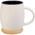 Hearth Ceramic Mug with Wood Lid/Coaster 15oz