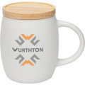 Hearth Ceramic Mug with Wood Lid/Coaster 15oz