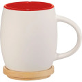 Hearth Ceramic Mug with Wood Lid/Coaster 15oz