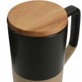 Tahoe Tea & Coffee Ceramic Mug with Wood Lid 16oz