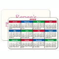 30 mil Plastic Credit Card Size Calendar