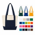 Mini Reusable 12OZ Canvas Tote Bag With Front Pocket