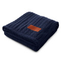 Leeman Cable Knit Sherpa Throw